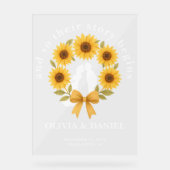L'histoire commence Sunflower Wreath Mariage Bienv (Recto)
