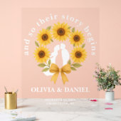 L'histoire commence Sunflower Wreath Mariage Bienv (Mariage)