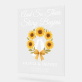 L'histoire commence Sunflower Wreath Mariage de au (Angle)