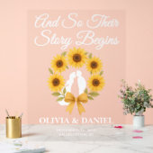 L'histoire commence Sunflower Wreath Mariage de au (Mariage)