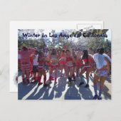 L'Hiver À Los Angeles Carte Postale! (Devant / Derrière)