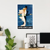L'Hiver a Monte-Carlo Vintage Travel Advertisement Poster (Thuiskantoor)