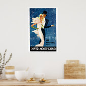 L'Hiver a Monte-Carlo Vintage Travel Advertisement Poster (Keuken)