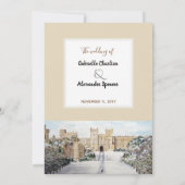 L'hiver au Faire-part de mariage du château de Win (Dos)