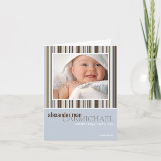 L'hiver barre le bleu • Faire-part de bébé (Devant)