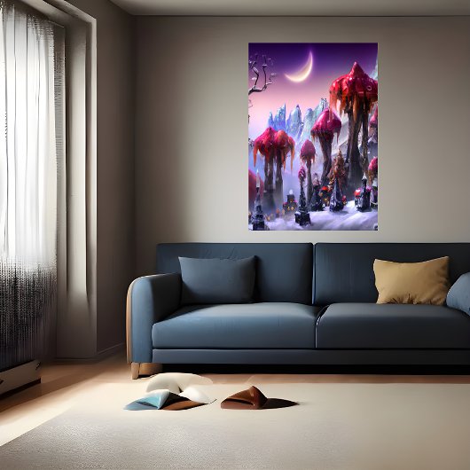 L'hiver dans la forêt cool | AI Art Poster