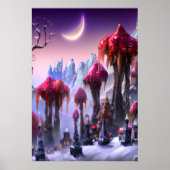 L'hiver dans la forêt cool | AI Art Poster (Devant)