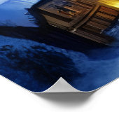 L'hiver dans le village des neiges | AI Art Poster (Coin)