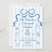L'hiver de mes 12 ans Invitation d'anniversaire (Devant)