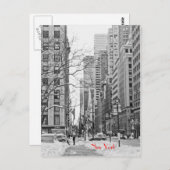 L'hiver devant la carte postale de la gare de NY P (Devant / Derrière)