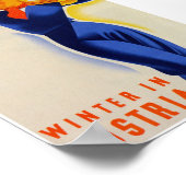 L'hiver en Autriche Poster Vintage voyage (Coin)