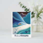 L'hiver en Yougoslavie, carte postale de voyage (Debout devant)