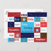 L'hiver exprime la carte de carte postale de (Devant / Derrière)