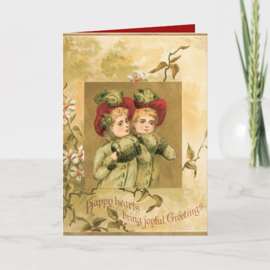 L'hiver jumelle la carte de Noël (Devant)