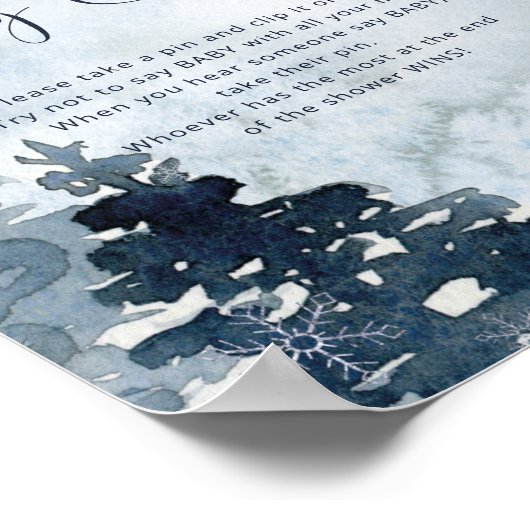 L'hiver ne dit pas poster bébé (Coin)