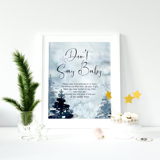 L'hiver ne dit pas poster bébé