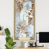 L'Hiver Season Art Nouveau Alphonse Mucha Poster (Thuiskantoor)