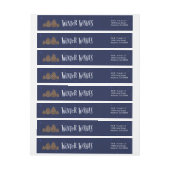 L'hiver souhaite le joint d'enveloppe, étiquette (Feuille)