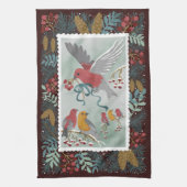 L'hiver Terre Chanson Crimson Rouge Serviettes de  (Vertical)