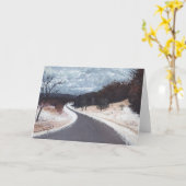 L'hiver voyage carte de voeux (Fleur jaune)