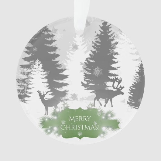 L'hiver Wonderland Noël Ornement - Vert (devant)