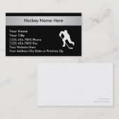 L'hockey folâtre des cartes de visite (Devant / Derrière)