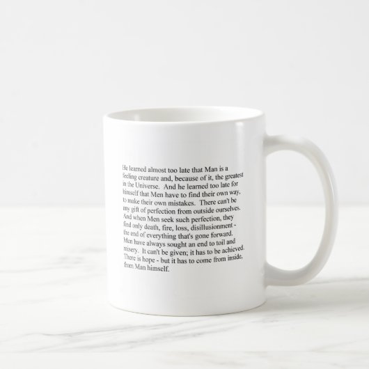 L'homme est une tasse de créature de sentiment (Droite)