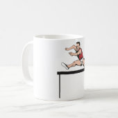 L'Homme Jumping Hurdles Athletics Coffee Mug (Devant gauche)