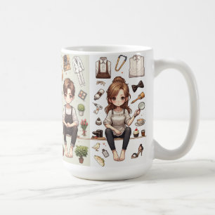 L'homme, la femme. 1 tasse