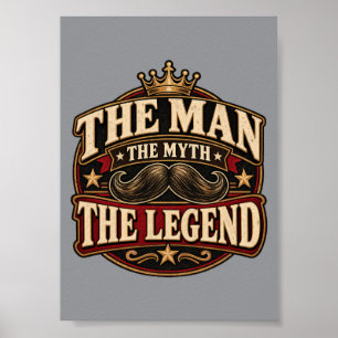 L'Homme Le Mythe La Légende Affiche de Mur Vintage