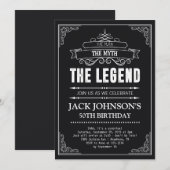 L'Homme Le Mythe La Légende Invitation Anniversair (Devant / Derrière)