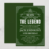 L'Homme Le Mythe La Légende Invitation Anniversair (Devant / Derrière)