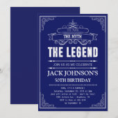 L'Homme Le Mythe La Légende Invitation D'Anniversa (Devant / Derrière)