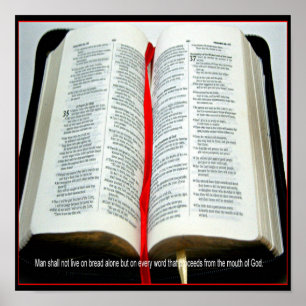 L'homme ne doit pas vivre sur le pain affiche chré