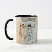 L'HOMME VITRUVIEN Antique Parchment Mug (Gauche)