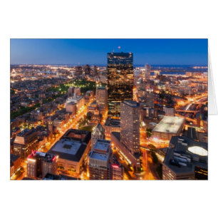 L'horizon de Boston au crépuscule