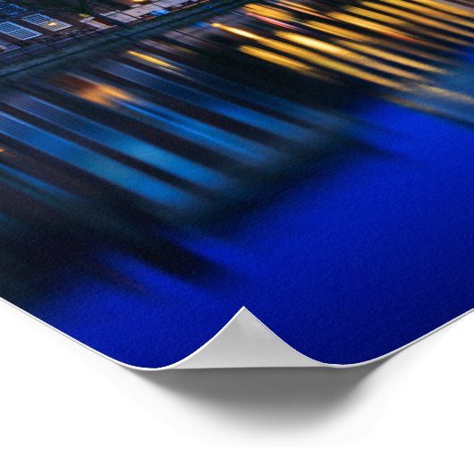 L'horizon de La Haye sur affiche de l'heure bleue (Coin)