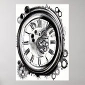 L'horloge | AI Art Poster (Devant)