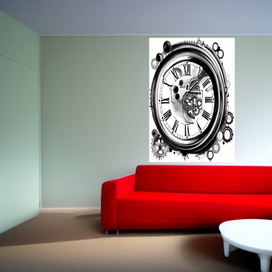 L'horloge | AI Art Poster