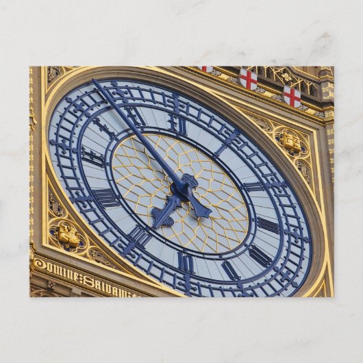 L'horloge de Londres face fermer la carte postale (Devant)
