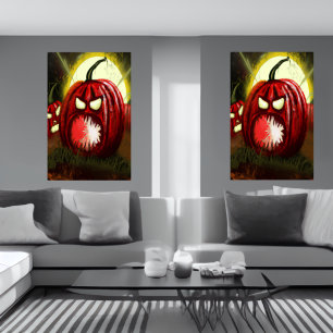 L'horreur du Citrouille   AI Art Poster