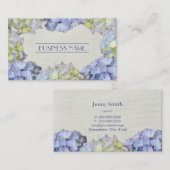 L'hortensia bleu élégant fleurit des cartes de (Devant / Derrière)