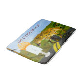 L'hyène regarde le tapis de bain flamboyant de (Angle)