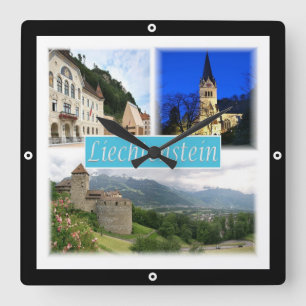 LI003 VADUZ Liechtenstein, Vierkante Klok