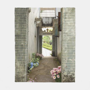 Li Garden Serie: Bloemengang Fleece Deken