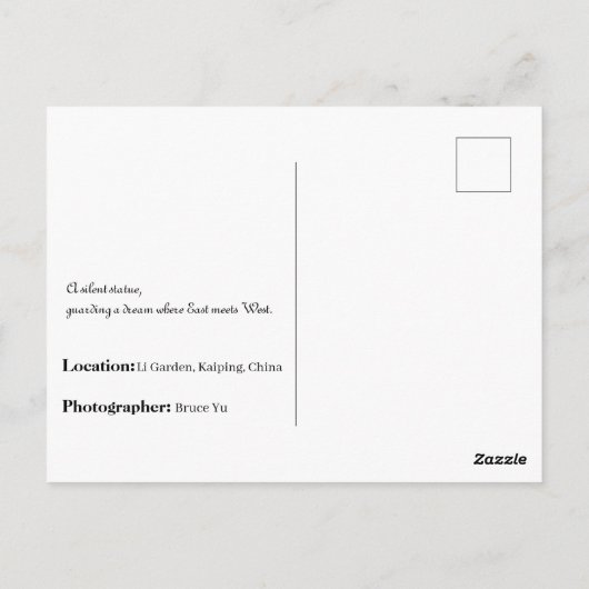 Li Garden Series: Where Stories Reside Briefkaart (Achterkant)