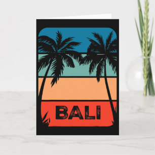 Li Indonesië Vintage Surfen Zonsondergang Souvenir Kaart