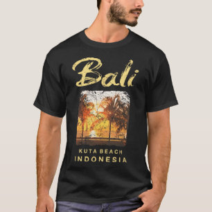 Li Kuta-strand Indonesië Vintage surfen mannen vro T-shirt