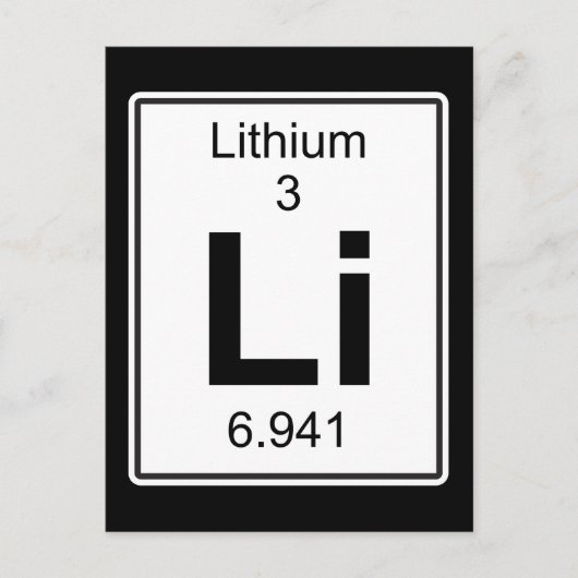 Li - Lithium Briefkaart (Voorkant)