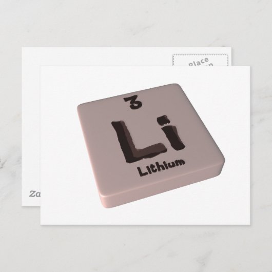 Li Lithium Briefkaart (Voorkant / Achterkant)